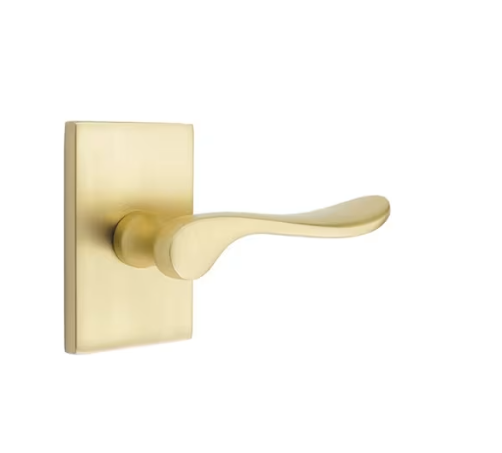 Emtek Luzern Lever with Modern Rectangular Rosette