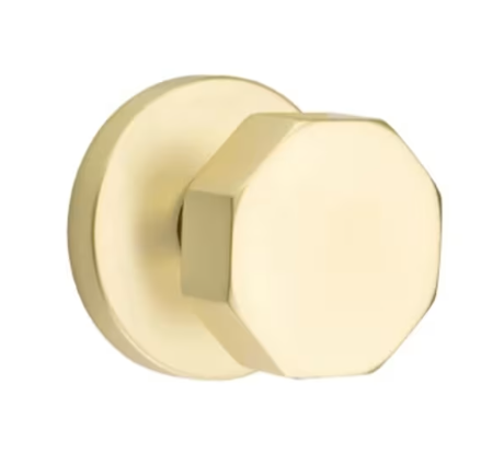 Emtek Octagon Knob with Modern Rosette
