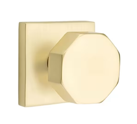 Emtek Octagon Knob with Square Rosette