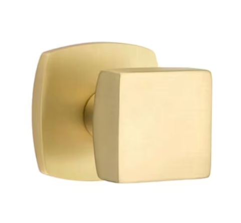 Emtek Square Knob with Urban Modern Rosette