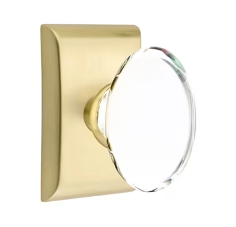 Emtek Hampton Glass Knob with Neos Rosette