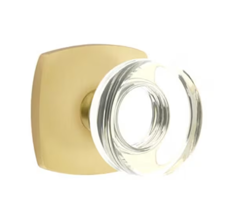 Emtek Modern Disc Glass Knob with Urban Modern Rosette