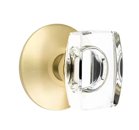 Emtek Windsor Glass Knob with Modern Rosette
