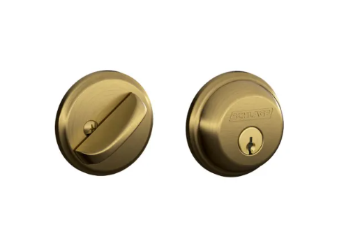 Schlage B60 Single Cylinder Keyed Entry Deadbolt B-Series