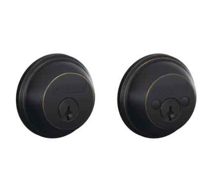 Schlage B60 Double Cylinder Keyed Entry Deadbolt B-Series