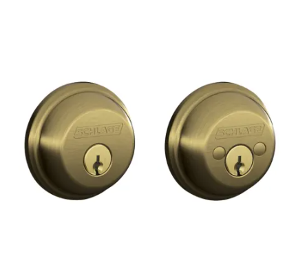 Schlage B60 Double Cylinder Keyed Entry Deadbolt B-Series