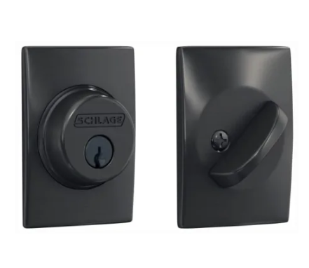 Schlage Single Cylinder Keyed Entry Grade 1 Deadbolt with Decorative Century Rose from the B-Series