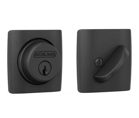 Schlage Single Cylinder Keyed Entry Grade 1 Deadbolt with Decorative Dalton Rose from the B-Series