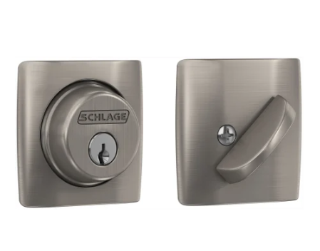 Schlage Single Cylinder Keyed Entry Grade 1 Deadbolt with Decorative Dalton Rose from the B-Series