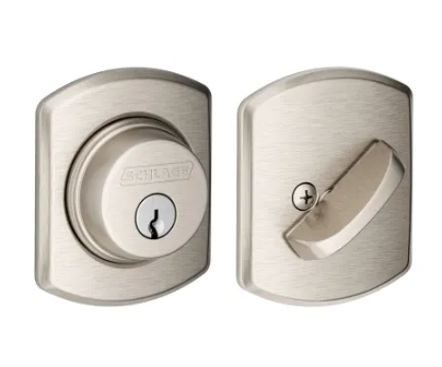 Schlage Cylinder Keyed Entry Deadbolt with Decorative Greenwich Rose