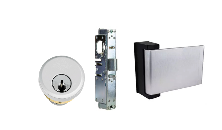Storefront Mortise Latch, Push/Pull Paddle & Cylinder Kit