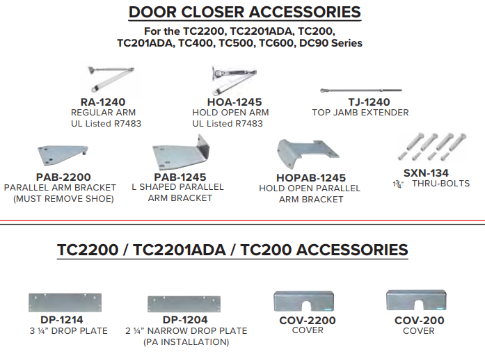 Taco TC400/TC500 Heavy Duty Door Closer
