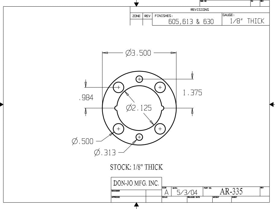 Don-Jo AR 335 Adapter Ring