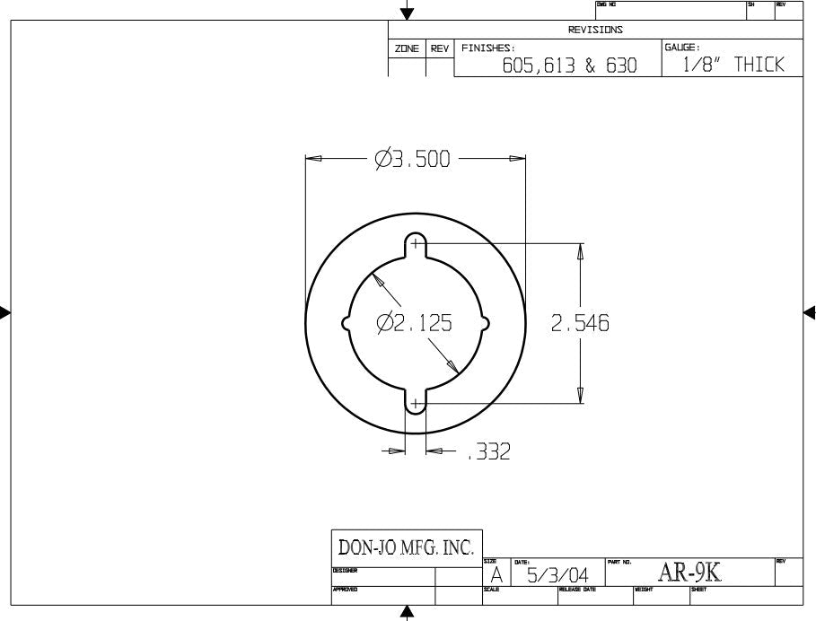 Don-Jo AR 9K Adapter Ring