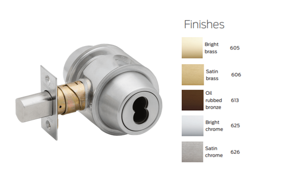 Falcon D121 Single Cylinder x Rose Grade 1 Deadbolt