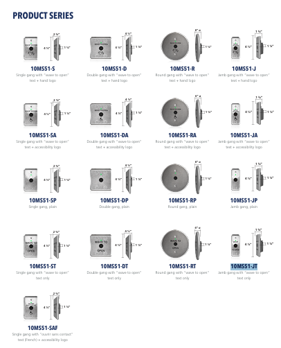 BEA -  10MS51 Stainless Steel, Touchless Actuator
