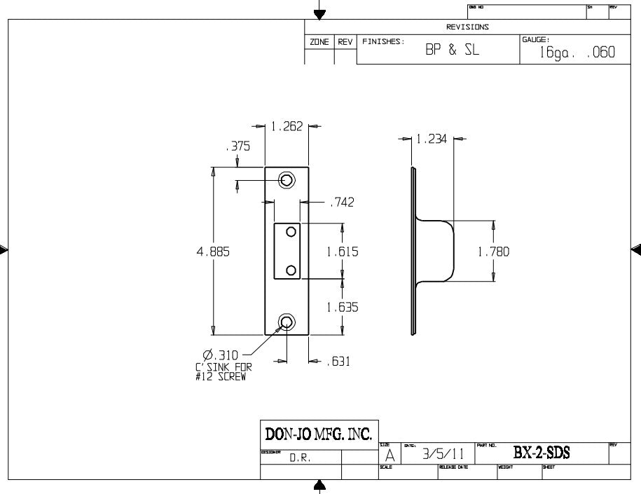 Don-Jo BX 2 SDS Security Strike