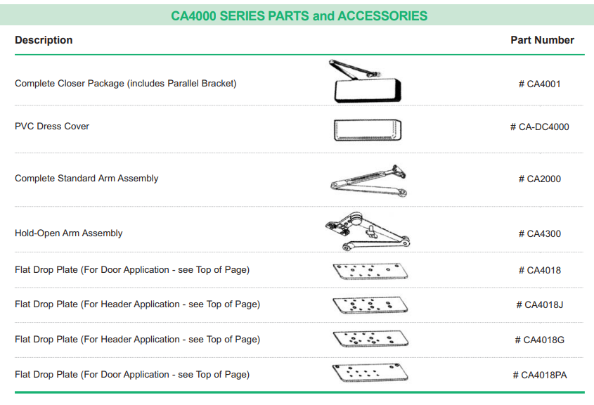 Calibre CA4001 Heavy Duty Door Closer