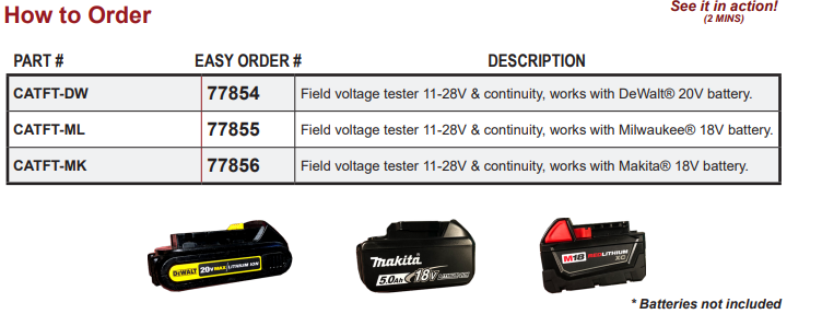 Command Access CAT Field Tester Lightweight Portable Power Source