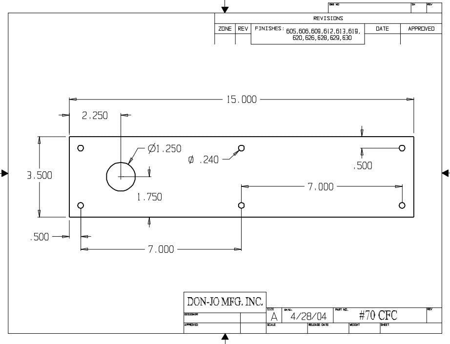 Don-jo CFC70 Push Plate