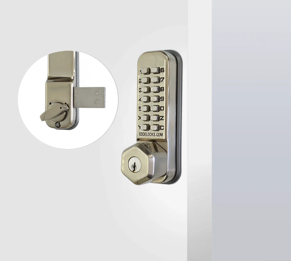 Codelocks CL200 Surface Latch with Key Override – Barzel Lock