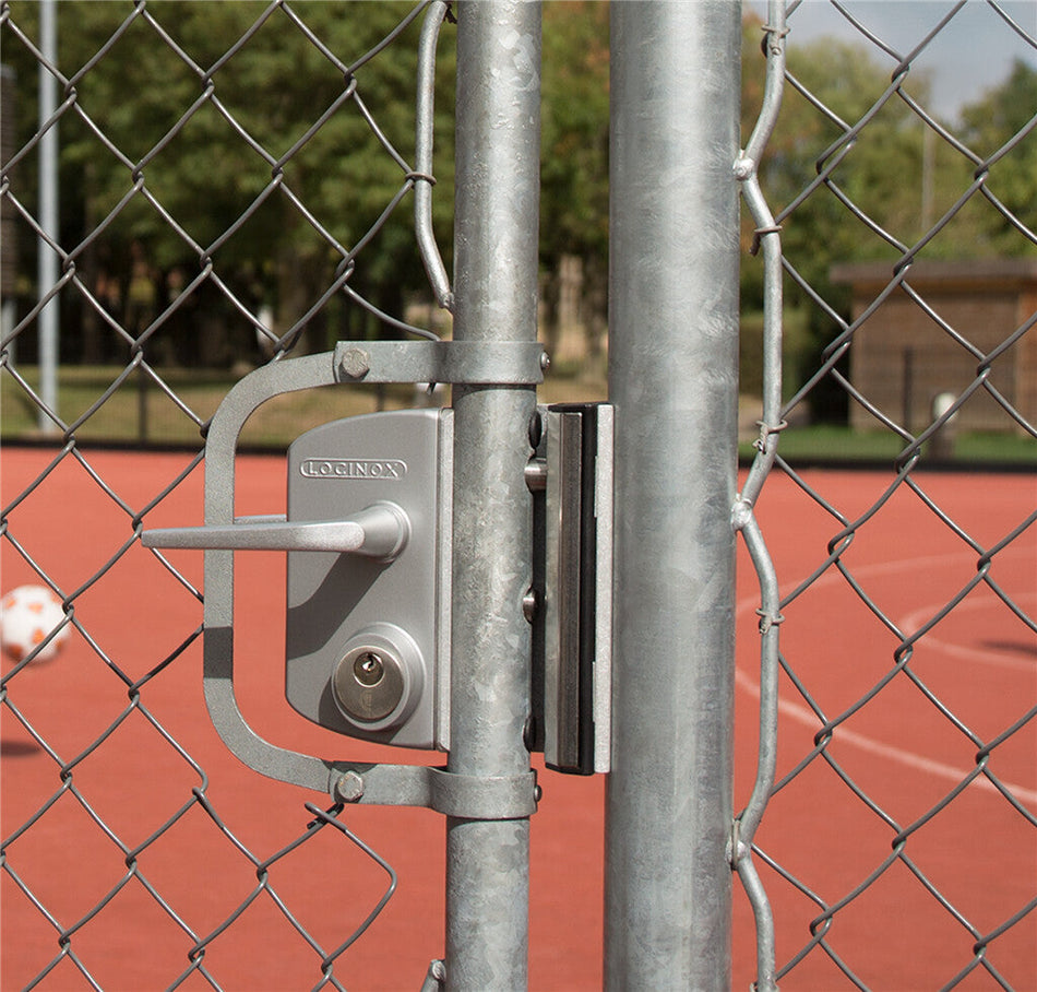 Locinox LUKYJ5 - Surface mounted US Mortise cylinder gate lock - Black anodised aluminum & VMZ