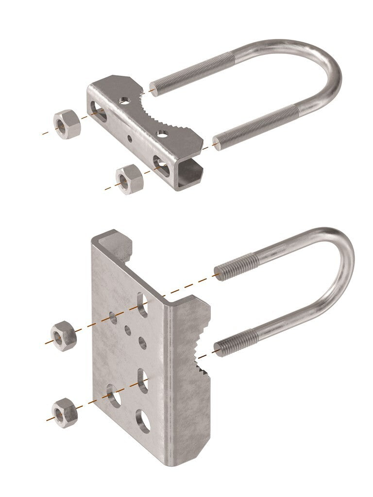 Locinox Galvanized bracket to mount Samson to 4" post x 1-7/8" gate