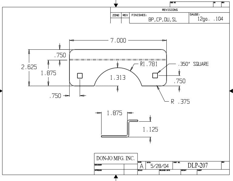 Don-jo DLP 107 Door Latch Protector