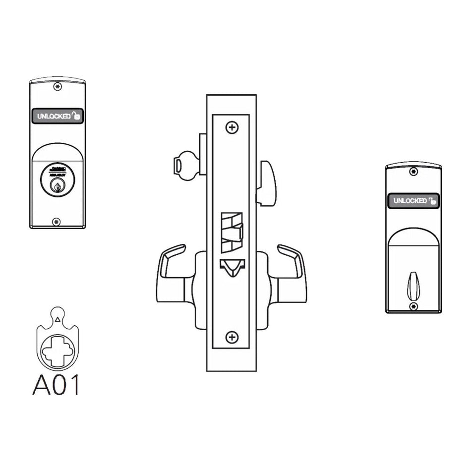 Corbin Russwin ML2068 Mortise Privacy or apartament Lever Lockset