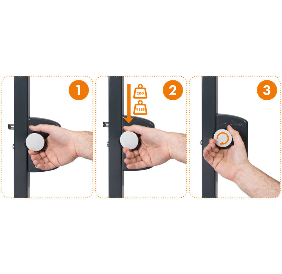 Locinox KIDLOC - Security knob with 3-1/2" follower