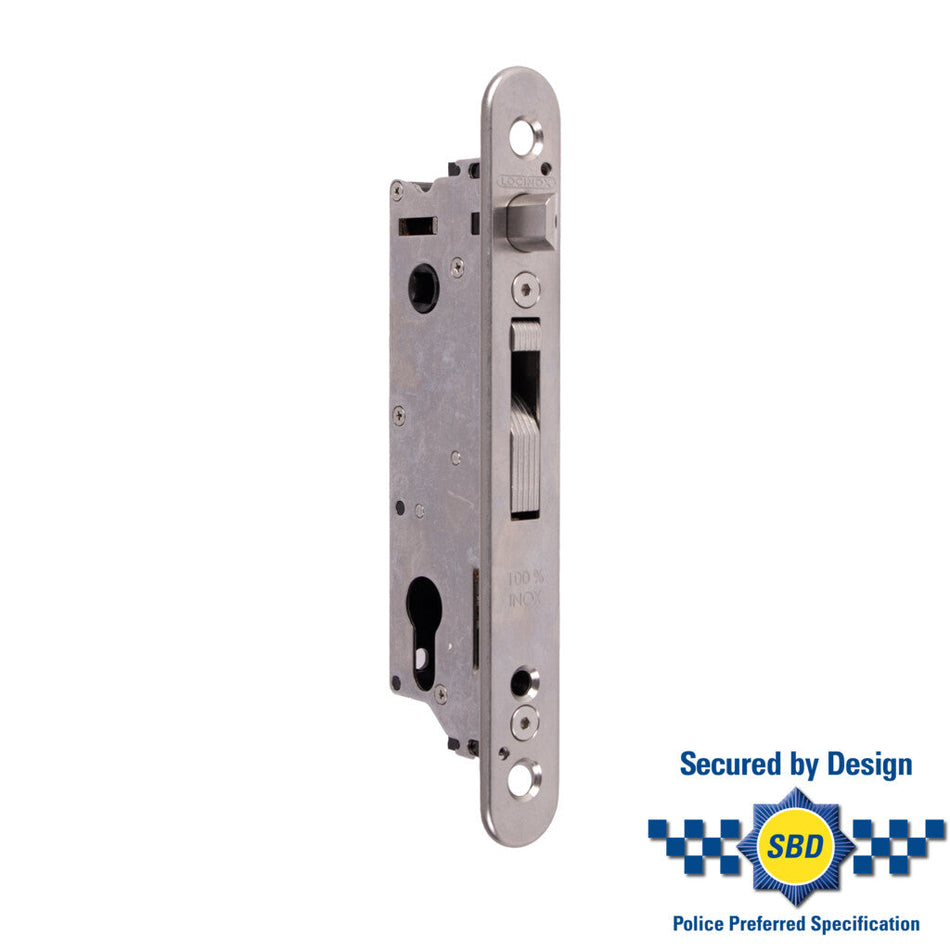 Locinox FIFTYLOCK - Complete Mortise lock with Adjustable Hinge with 1-3/16" backset for post sizes of 2" or more