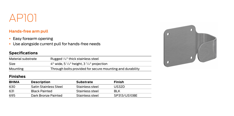 Ives - AP101 Hands-Free Arm Pull